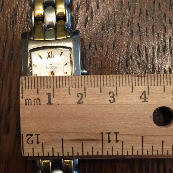 Bulova Two Tone 98L110 Rectangular Watch - Picture 5 of 8